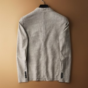 포맨 코튼 린넨 정장 청년 캐주얼 코트 싱글 브레스트 M 2XL3XL4XL 가을 패션_이미지