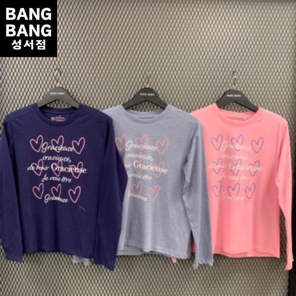 뱅뱅 HC04 봄여성 레터링프린트 얇은긴팔면티셔츠 NTL227 S29973070