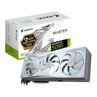 GIGABYTE <b>AORUS</b> 지포스 RTX 5090 MASTER ICE D7 32GB 제이씨현