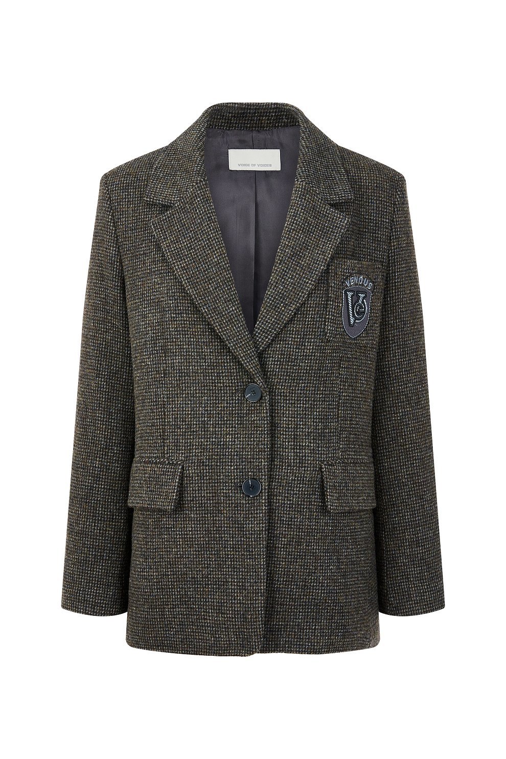 보브 클래식 패턴드 울 자켓 7123410106