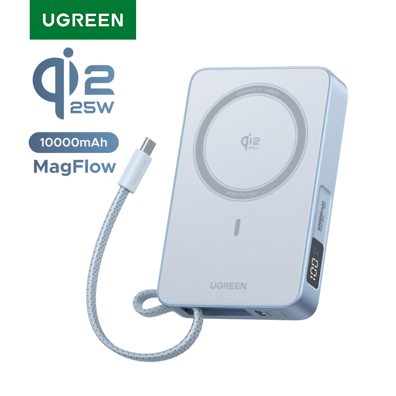 유그린 Qi2 25W MagFlow 무선 충전 <b>보조</b>배터리 PB773 10000mAh