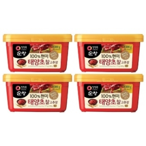 대상 청정원 순창 100% 현미 태양초 찰고추장 2kg (4개)