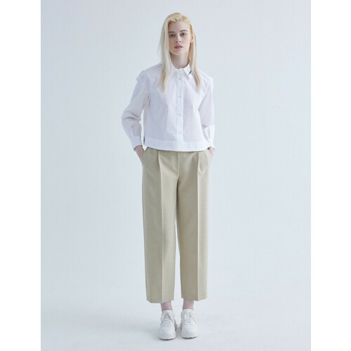 테이퍼드 턱 팬츠 N241MWP152
