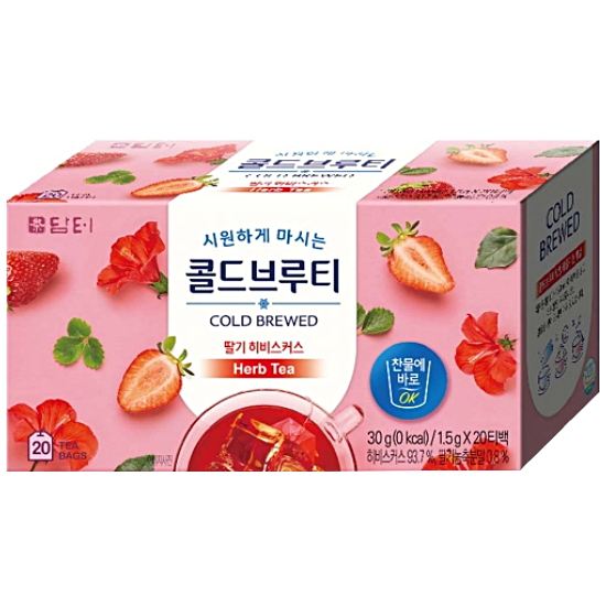 담터 콜드브루티 딸기 히비스커스 20T (2개)_이미지
