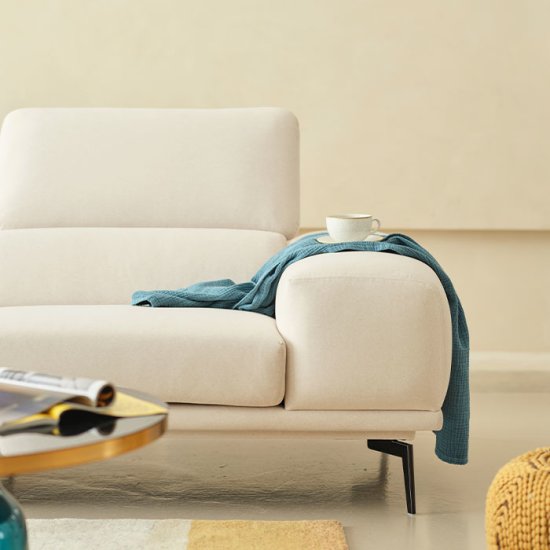 에싸 세이렌 헤드기능 리브 패브릭 소파 3.5인용 (스툴포함)_이미지