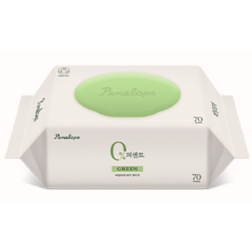 페넬로페 0퍼센트 그린 물티슈 캡형 70매 (20팩)_이미지