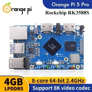 오렌지 파이 5 프로 4GB 램 싱글 보드 컴퓨터 RK3588S LPDDR5 5.0-BT5M2.0 서포트 SSD