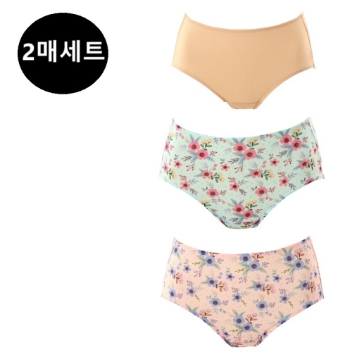 와코루 면 50수 컬러풀 프린트 팬티_WPT4110 (2매)_이미지