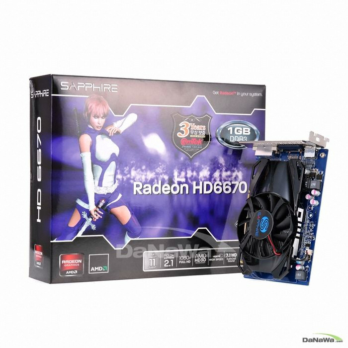 SAPPHIRE 라데온 HD 6670 D3 1GB_이미지