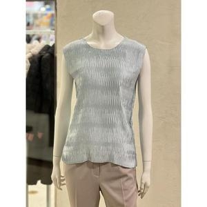 벨리시앙 세이브존01 플리츠 물결 슬리브리스 블라우스 3color BL4204 S32967947_이미지