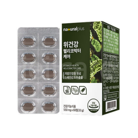 노바렉스 내츄럴플러스 위건강 헬리코박터 케어 550mg 60정 (6개)