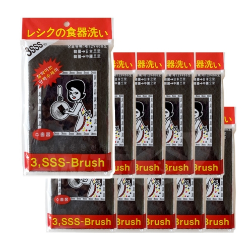 그린피아 연마수세미 3SSS 10개 1개입