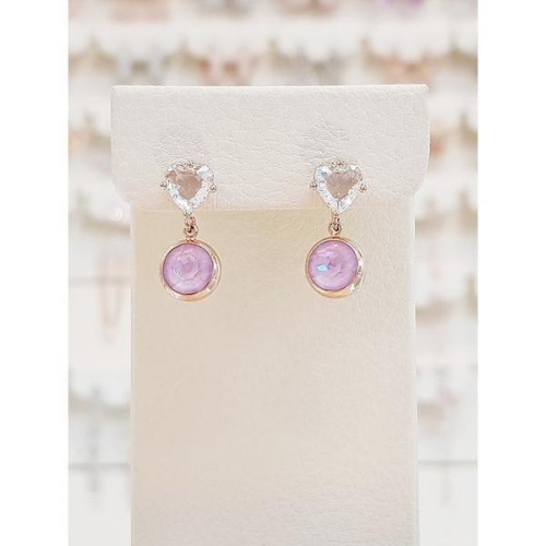 세이브존01 40대여자생일선물 물방울 큐빅 드롭 이어링 LE789 S16202243