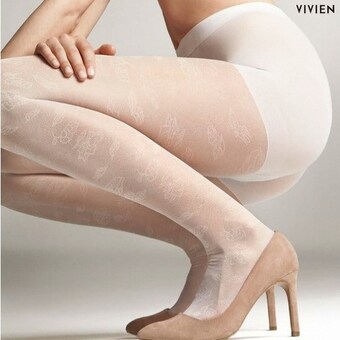 비비안 메쉬 플라워 패턴 <b>스타킹</b> PH3458