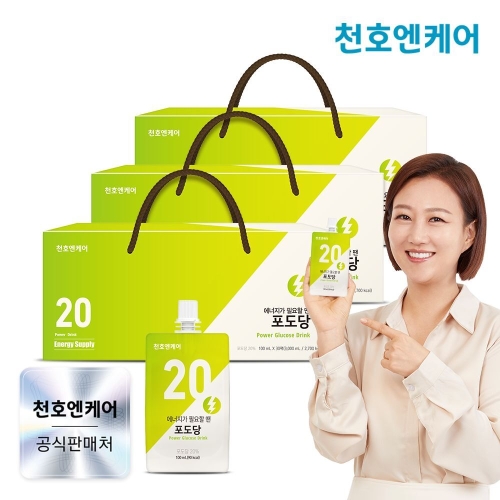 천호엔케어 에너지가 필요할 땐 포도당 100ml 30포 (3개)_이미지