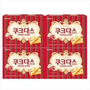 크라운제과 쿠크다스 화이트 128g (4개)_이미지