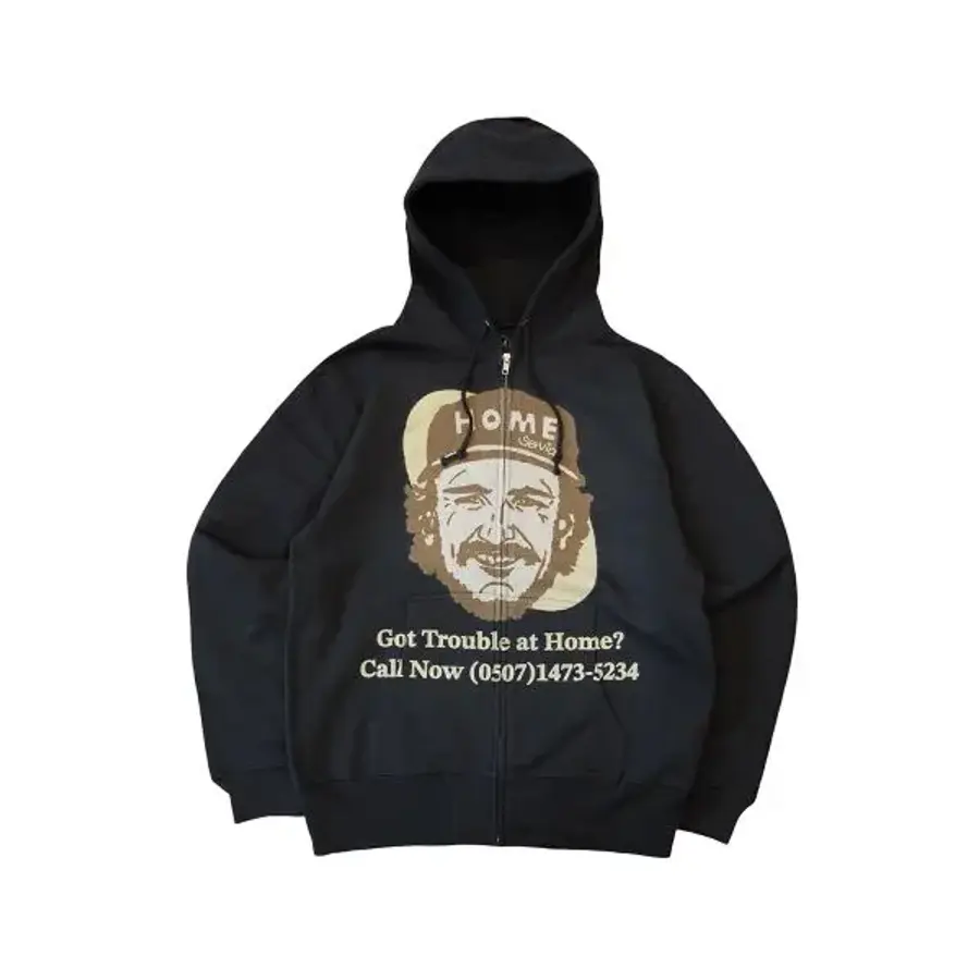  THE CHILDHOOD HOME Home Trouble Zip-up Hoodie Navy TCH_HOODIE_01 202825