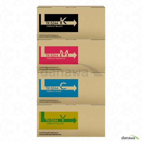Kyocera 정품 TK-5244KK, TK-5244KM, TK-5244KC, TK-5244KY 4색 세트