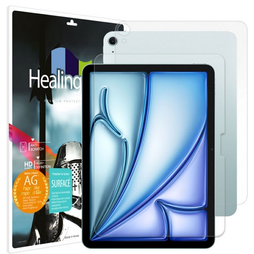 폰트리 힐링쉴드 iPad Air 11 M2 하이엔드 종이질감 강화유리+후면보호필름 (액정 1매+후면 1매)