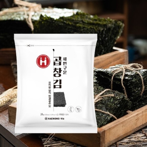 해농 세번구운 곱창김 10매 28g (20개)_이미지