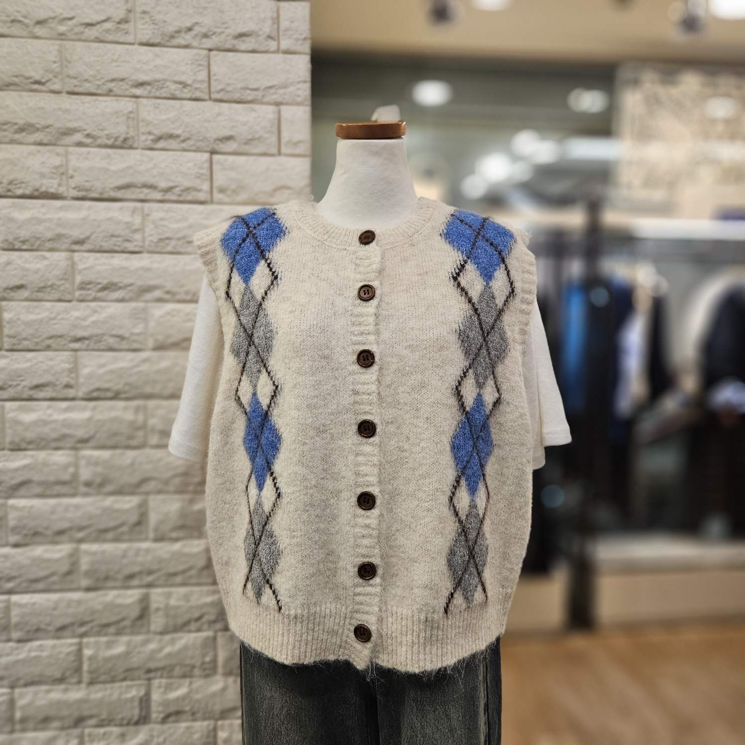 트렌드컬렉션 아가일니트조끼 TRVK25T42