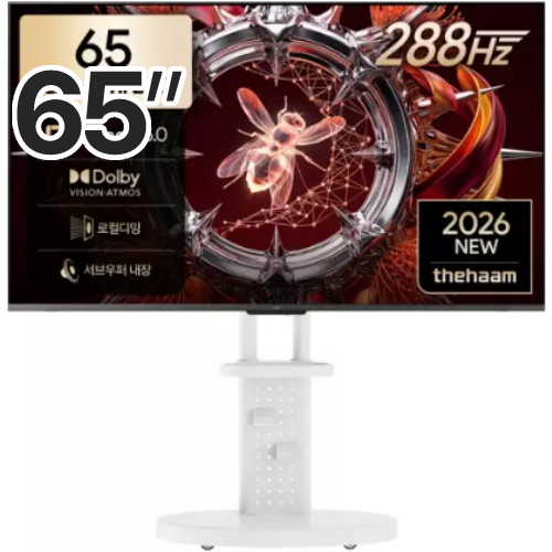 <b>더함</b> 치크 스마트 165cm(65인치) QD-MINILED 288Hz 돌비 AI 구글5.0 이동형 패키지