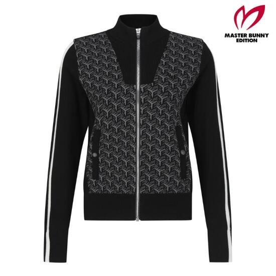 마스터바니에디션 패턴 컬러 라인 니트 가디건 421D3SD309_BK