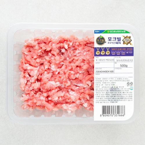 포크빌 한돈 뒷다리살 다짐육 500g (2개)