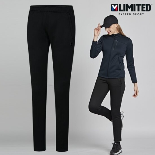 밀레(MILLET) 엠리밋 여성 겨울 기모 지퍼주머니 트레이닝 팬츠 바지 LGSWP182 90 블랙 18216 사이즈90