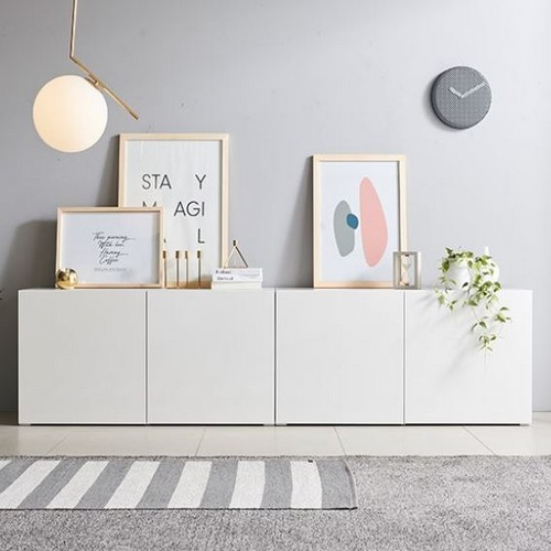 삼익가구 로맨스 미니멀 높은 거실장 2400