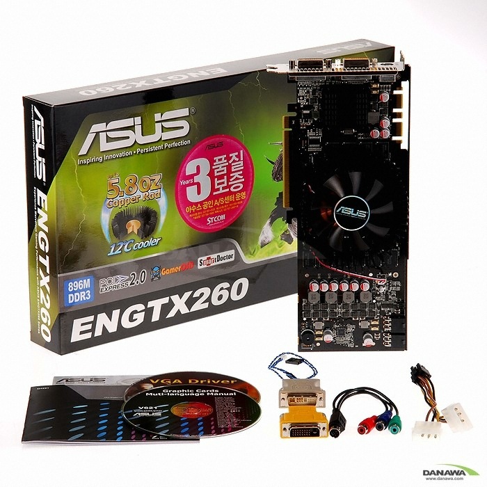 ASUS 지포스 GTX260 ENGTX260 896MB 5.8온스 글라시에이터 플러스_이미지