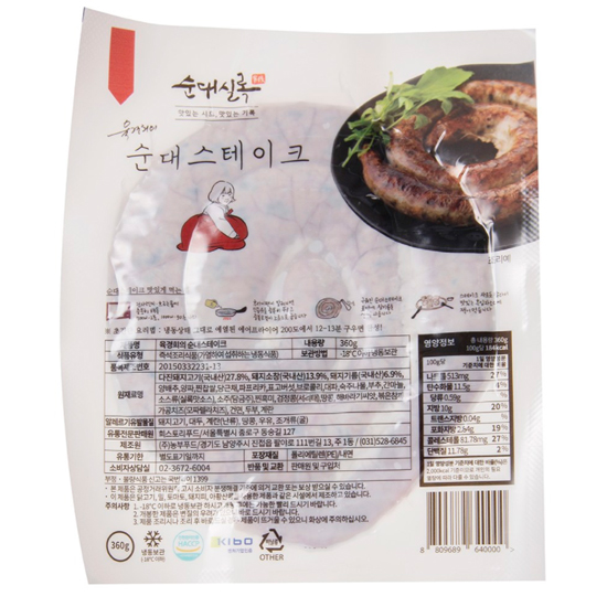 농부푸드 순대실록 육경희의 순대 스테이크 360g (1개)_이미지