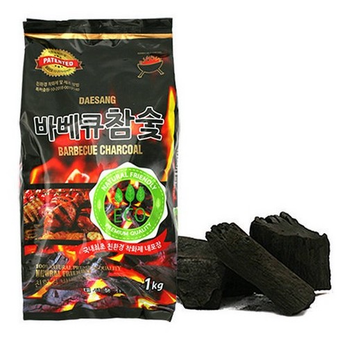 보배물산 바베큐 참숯 1kg (12개)_이미지