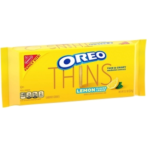 OREO Thins Lemon Creme 오레오 씬 레몬 크림 쿠키 패밀리 사이즈371g X2팩