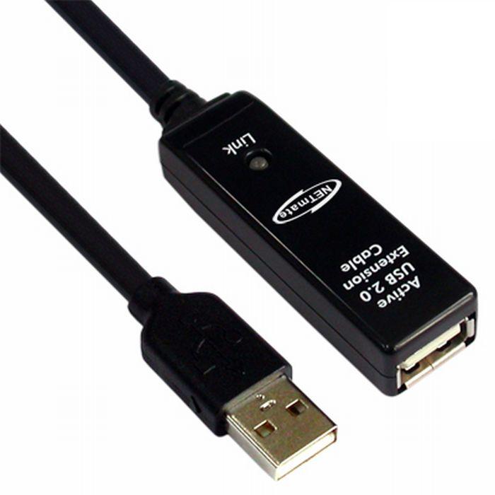 강원전자 NETmate CBL-203 USB2.0 무전원 리피터 케이블 [15m]