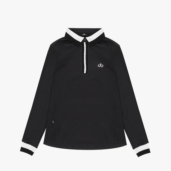 드루 배색 요꼬에리 긴팔티셔츠 DF43LT02_BK_이미지