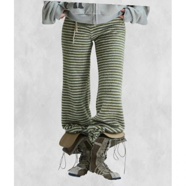 라티젠 L21 COZY PLUFFY KNIT PANTSOLIVE GREEN 306988_이미지