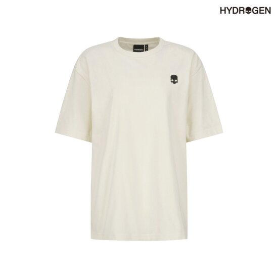 하이드로겐 유니 베이직 스컬로고 반팔라운드 H31D2TR002-IV_이미지