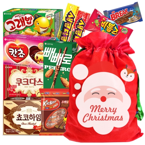10종구성 포장 맛있는 구성의 크리스마스 과자 간식선물세트1 1세트