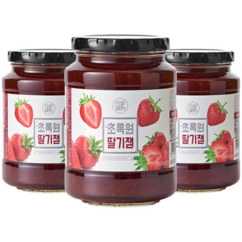 초록원 딸기잼 560g (3개)