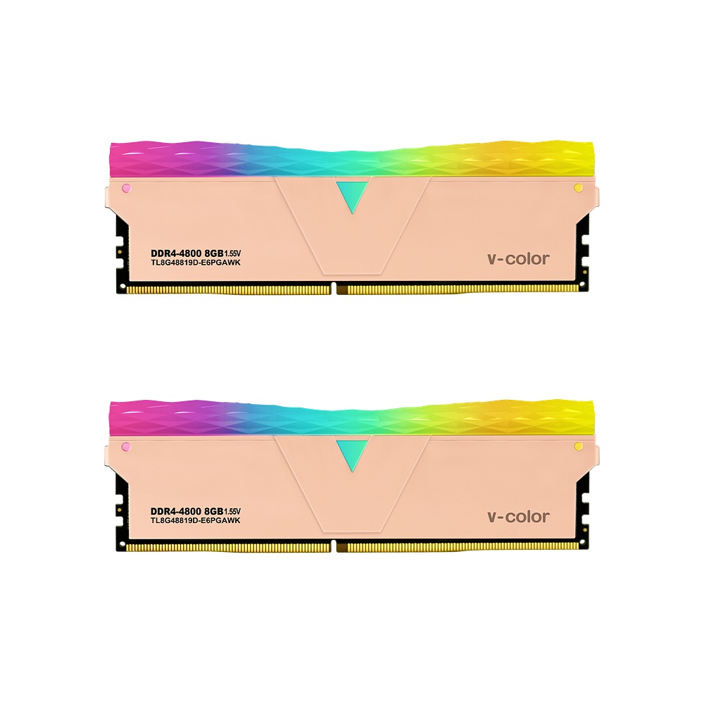 V-Color DDR4-4800 CL19 PRISM PRO RGB 골든아미스 패키지 (16GB(8Gx2))_이미지