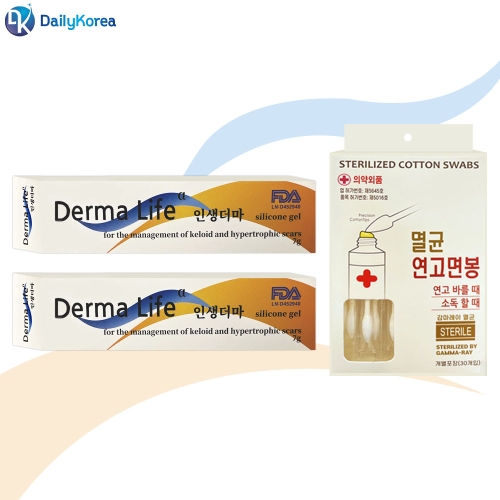 더마라이프 인생더마 겔 7g 2개 + 연고 면봉 30P 상처관리 피부 흉터 D_이미지