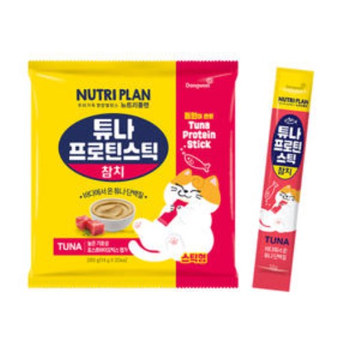 동원F&B 뉴트리플랜 캣 튜나 프로틴스틱 참치 280g (14g x 20p) (2개)