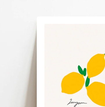 오홀리브 레몬색종이 기본다리 액자테이블 (60x40cm)_이미지