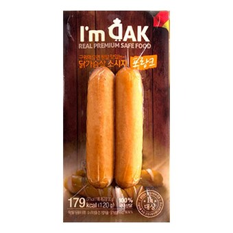 와이즈유엑스글로벌 <b>아임</b><b>닭</b> <b>닭</b>가슴살 소시지 프랑크 오리지널 120g