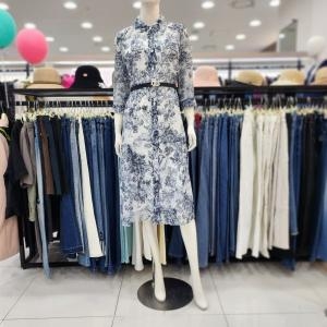 조이너스 여성 브랜드 셔츠형 쉬폰 롱 여름 정장 원피스EU5WOP0340