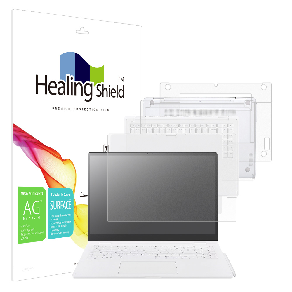 폰트리 힐링쉴드 LG전자 그램 프로360 16T90SP 16TD90SP 저반사 지문방지 (액정보호필름 + 외부보호필름 3종 세트)_이미지