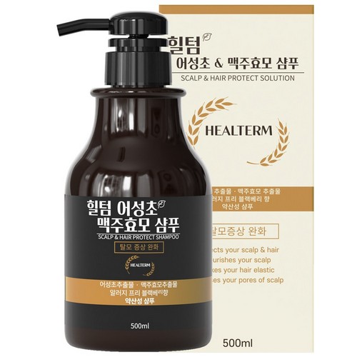 힐텀 어성초 맥주효모 샴푸 500ml (1개)_이미지