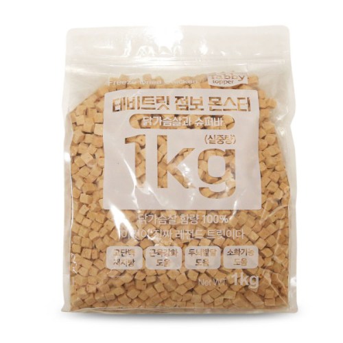 테비토퍼 테비트릿 점보 몬스터 닭가슴살과 슈퍼바 1kg (1개)_이미지