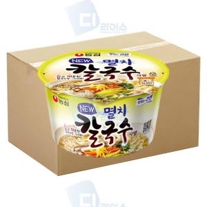 농심 멸치 칼국수 75g 24개 컵라면 건면 용기면 담백한 육수 시원한 간식_이미지